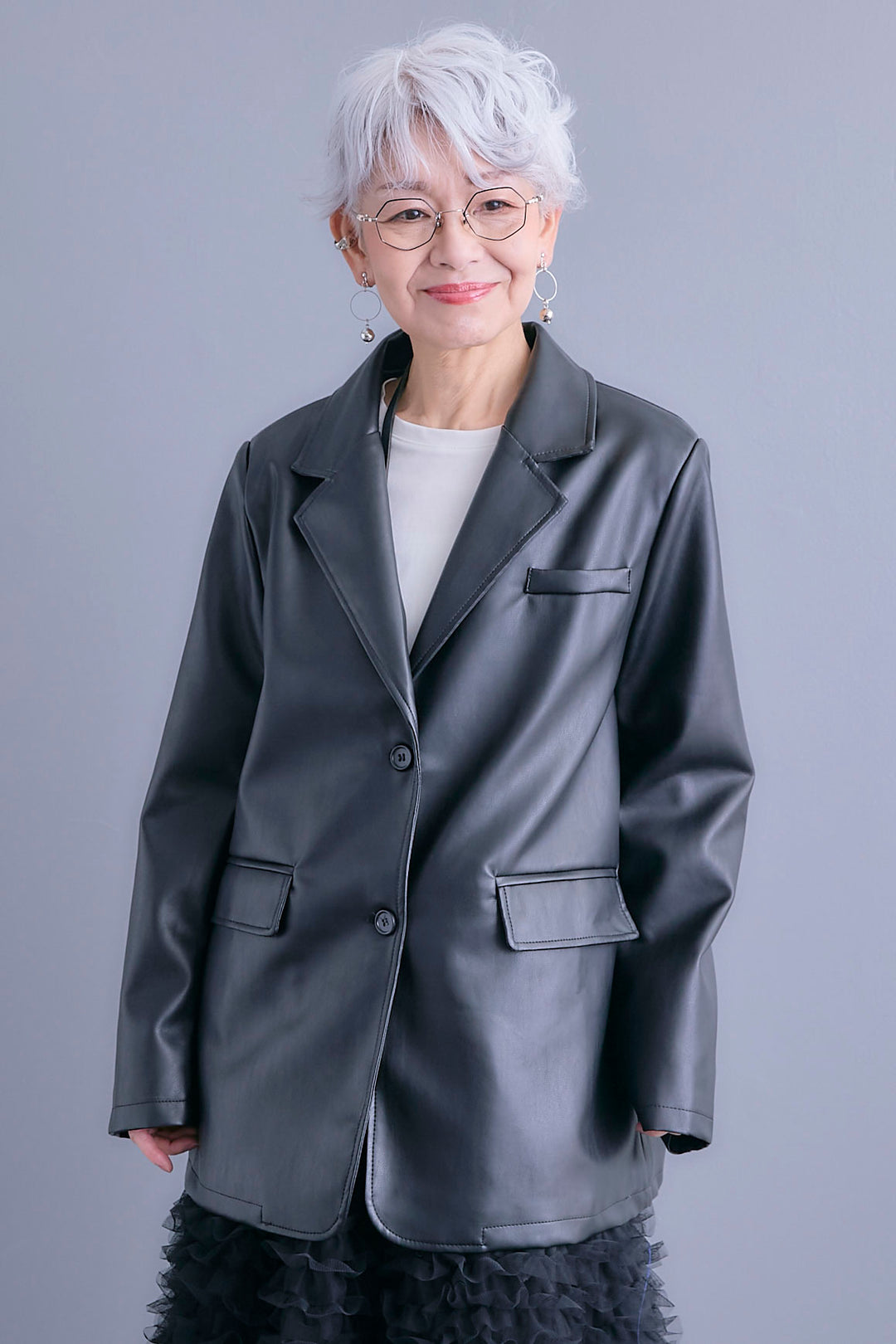 【予約】ソフトレザーテーラードジャケット