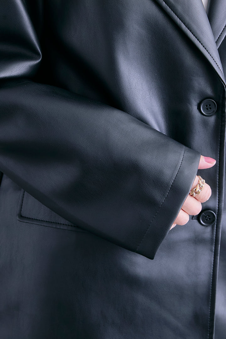 【予約】ソフトレザーテーラードジャケット