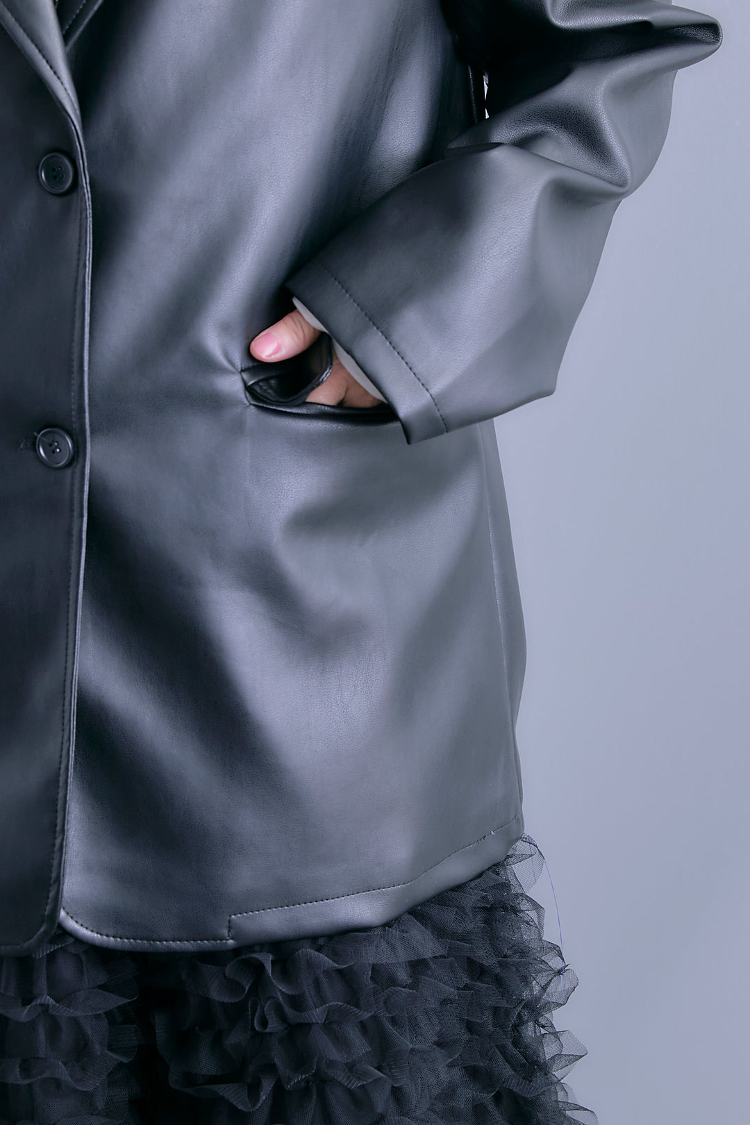 【予約】ソフトレザーテーラードジャケット