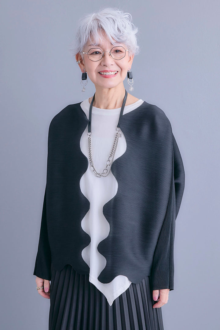 【予約】ウェーブラインプリーツカーディガン