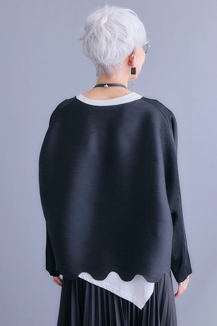 【予約】ウェーブラインプリーツカーディガン