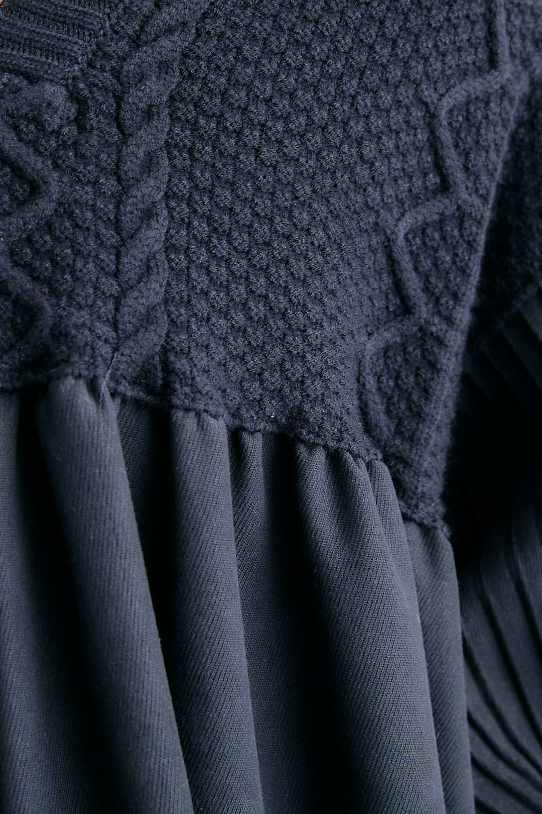 【予約】コーデュロイ×ニットコンビキーネックワンピース