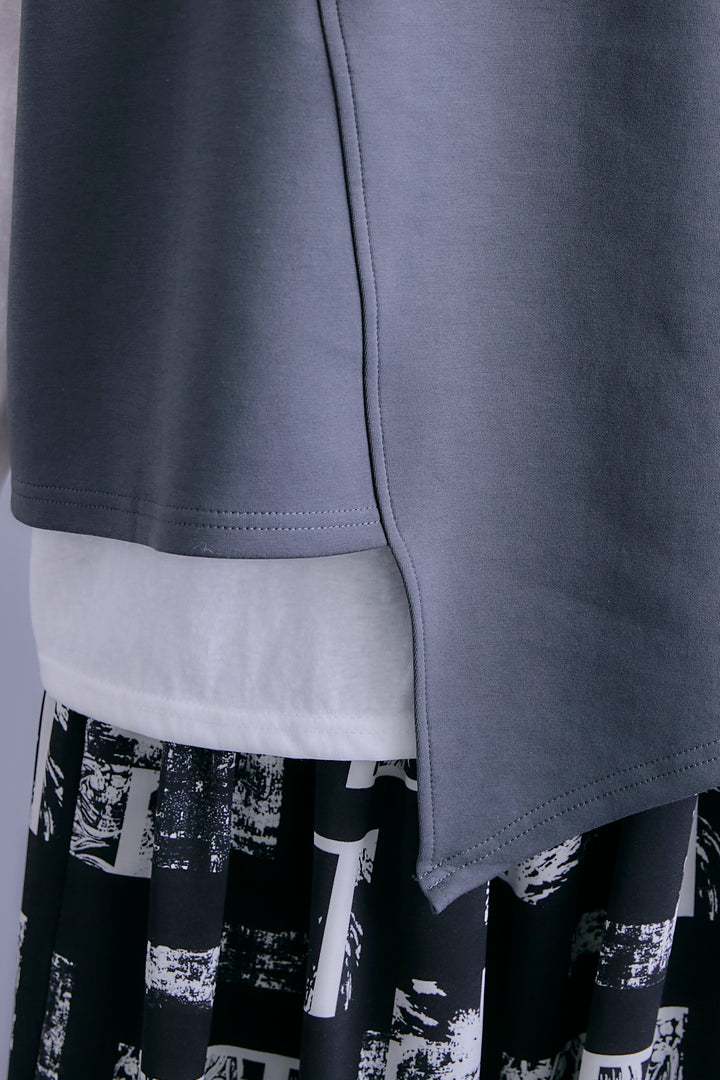 【予約】ZIPオープンVネックベスト+アシメロンT