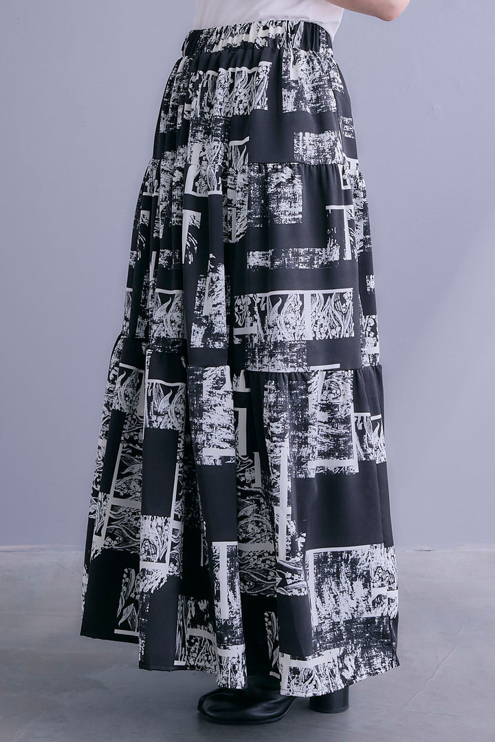 【予約】スズランモノトーンフレアスカート