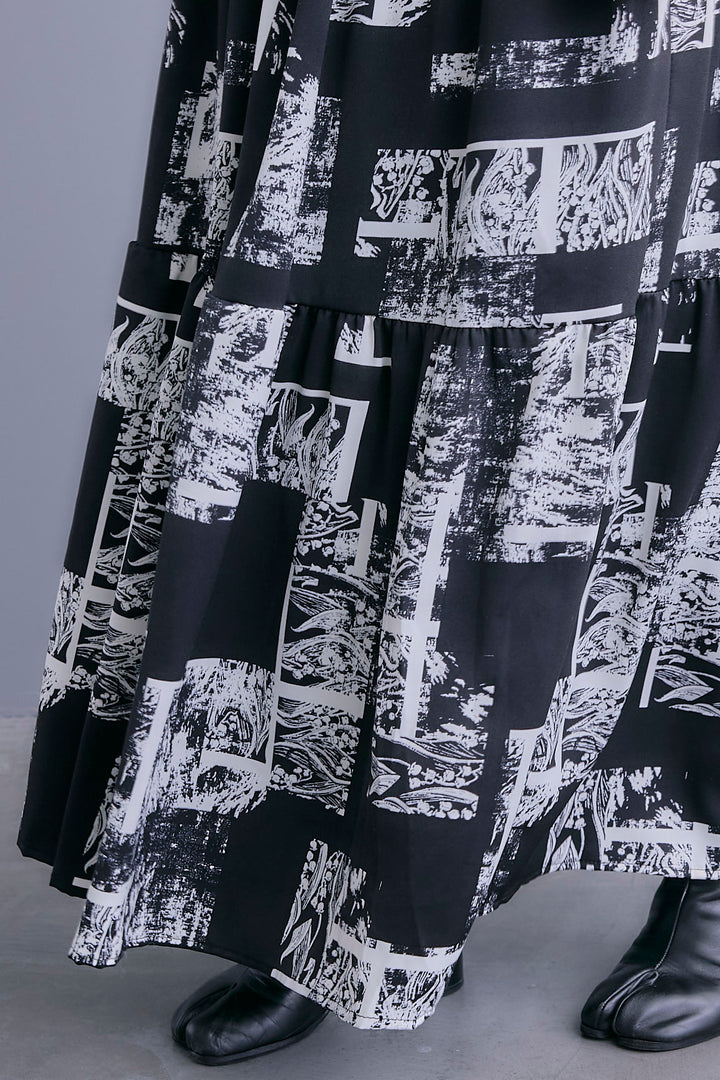 【予約】スズランモノトーンフレアスカート