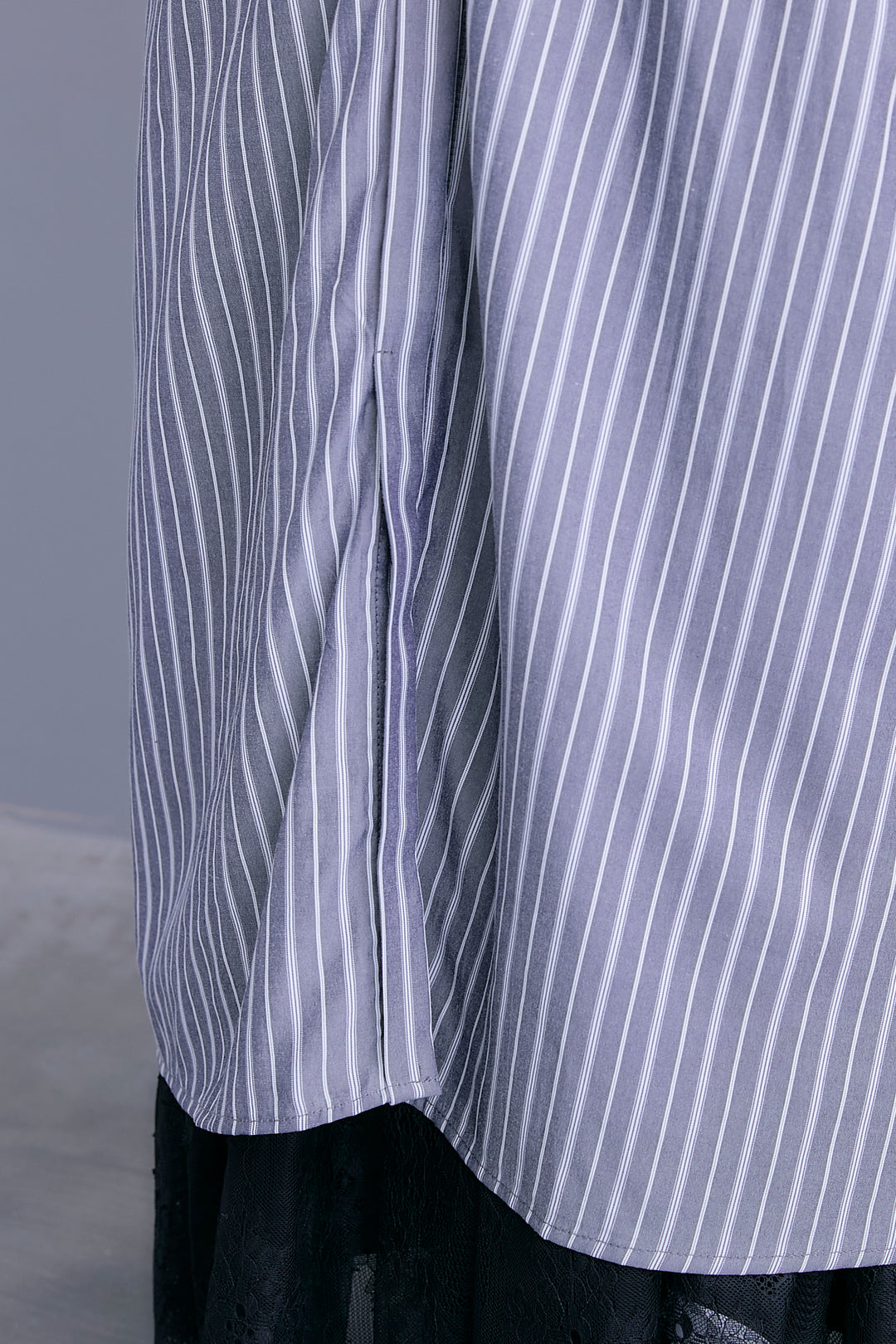 【予約】MA-1スリーブストライプシャツワンピース