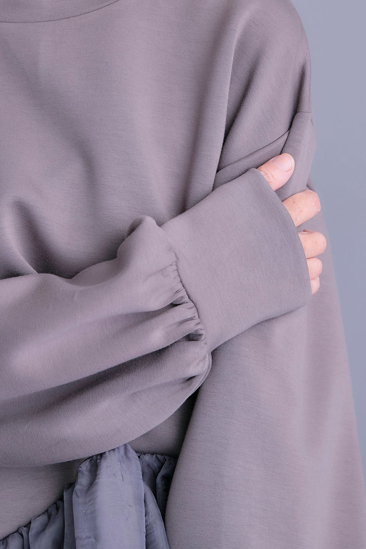 【予約】アシメペプラムオーガンジートップス