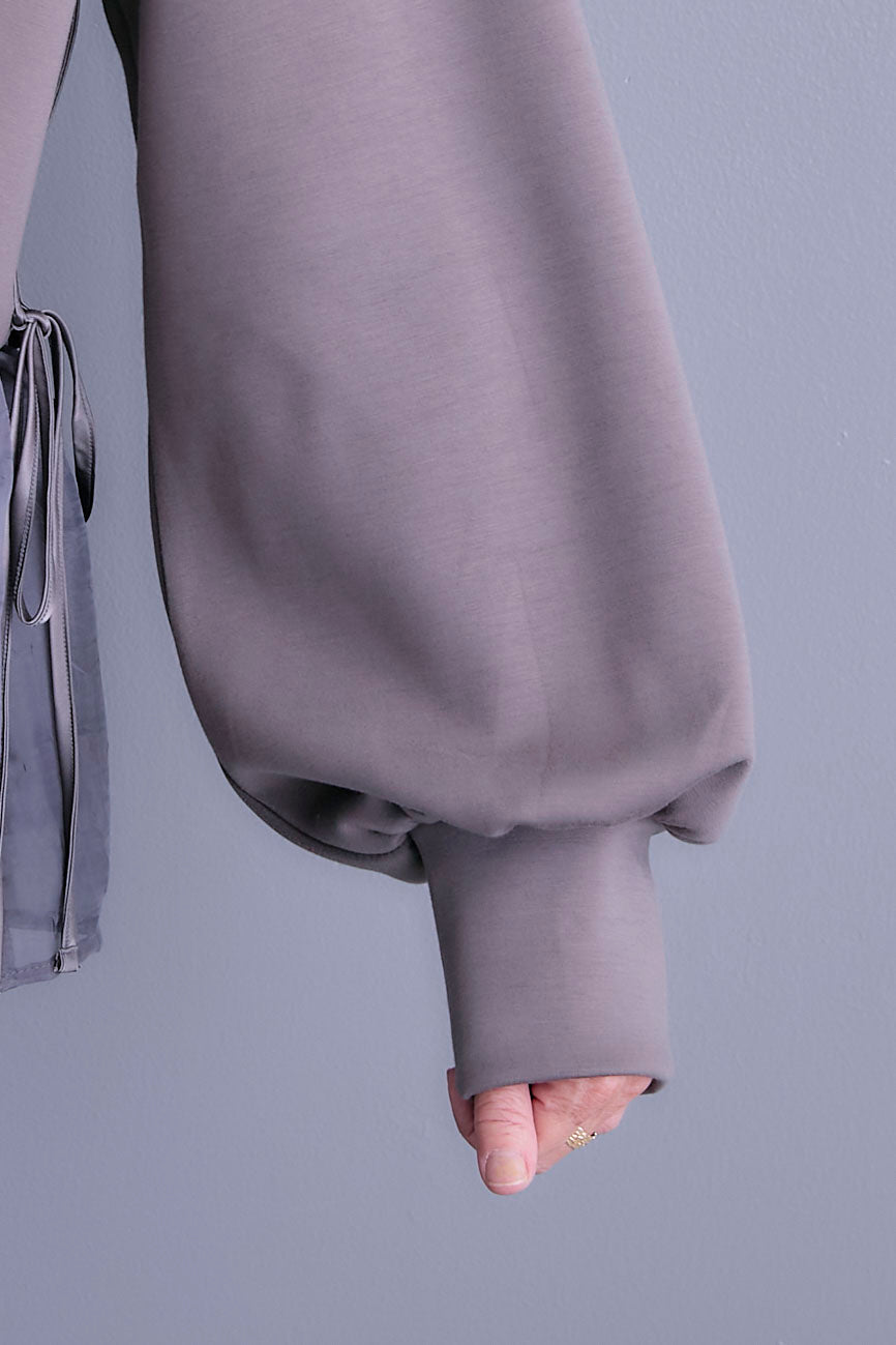 【予約】アシメペプラムオーガンジートップス