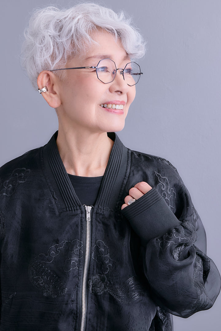 【予約】ペイズリーレースチュールレイヤードブルゾン