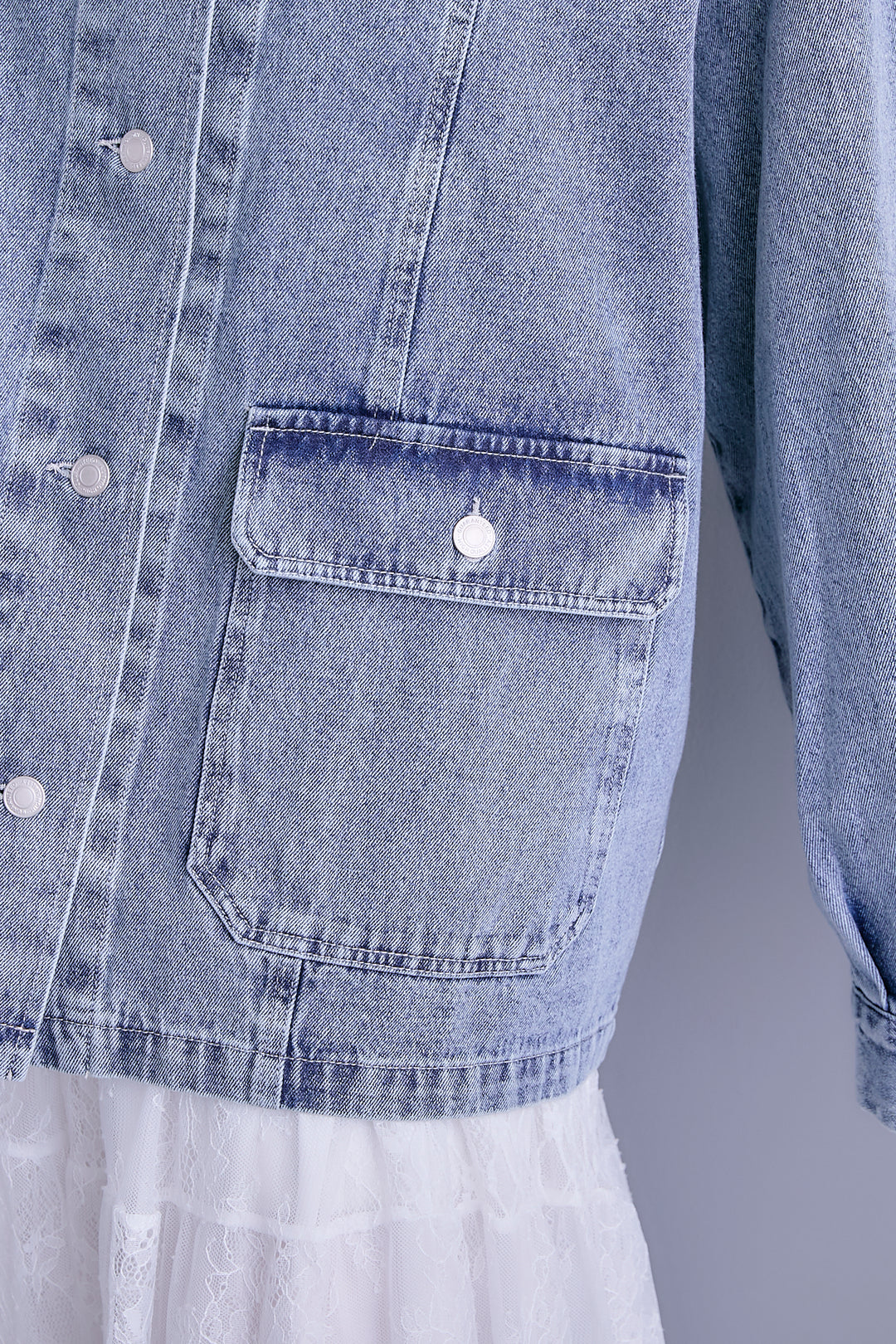 【SET】コーデュロイカラー10ozデニムジャケット+アシンメトリーロンT+ボックスプリーツロングスカート(3set)