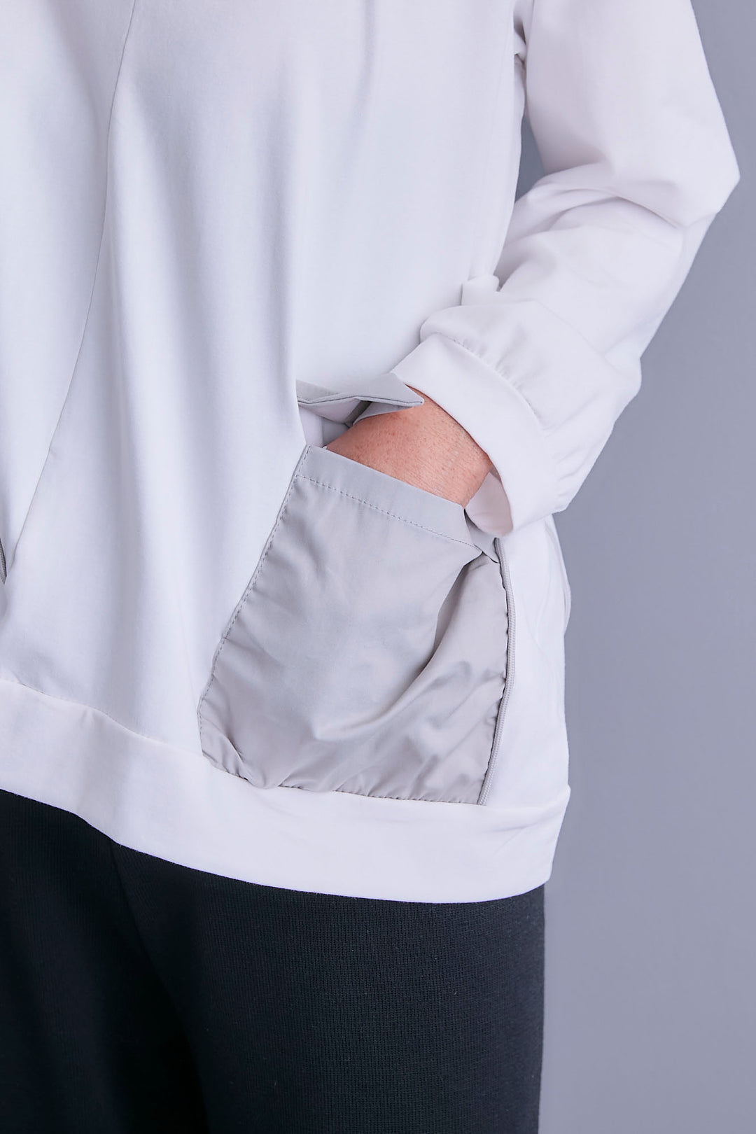 【SET】チュールギャザーアシメポケットプルオーバー+アシンメトリープリーツスカート(2set)