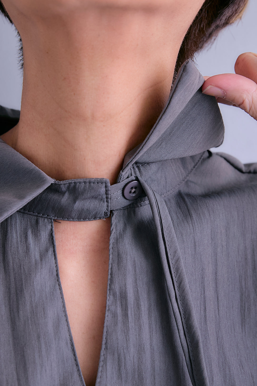 【予約】コードキーネックシャーリングデザインワンピース