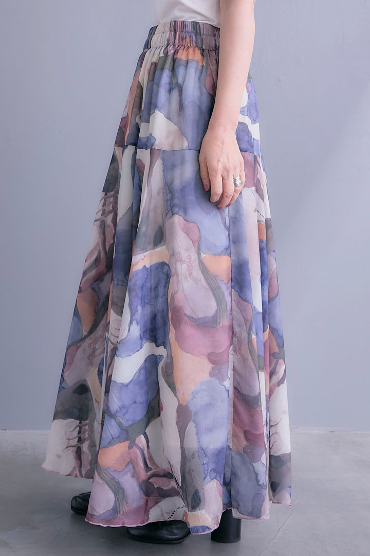 【予約】ウォーターアートフレアスカート