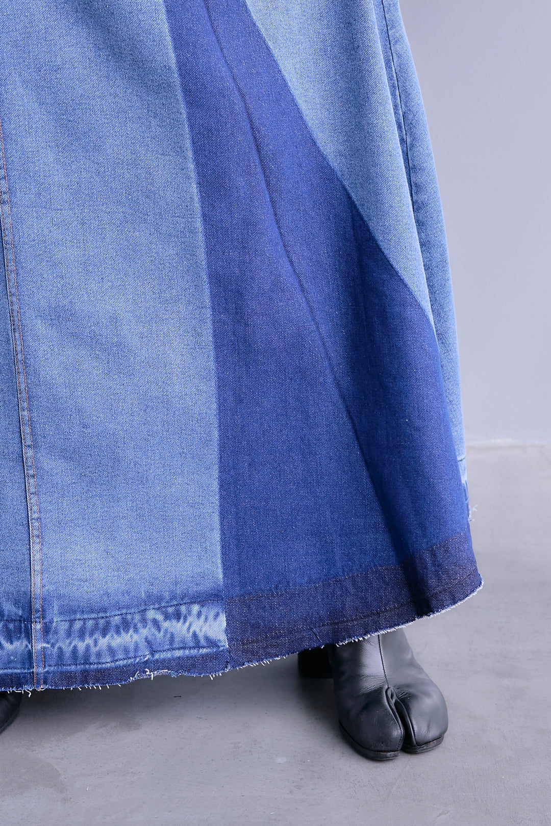 【SET】ZIPサイドプリーツニットコンビプルオーバー+プリーツタックデニムスカート(2set)