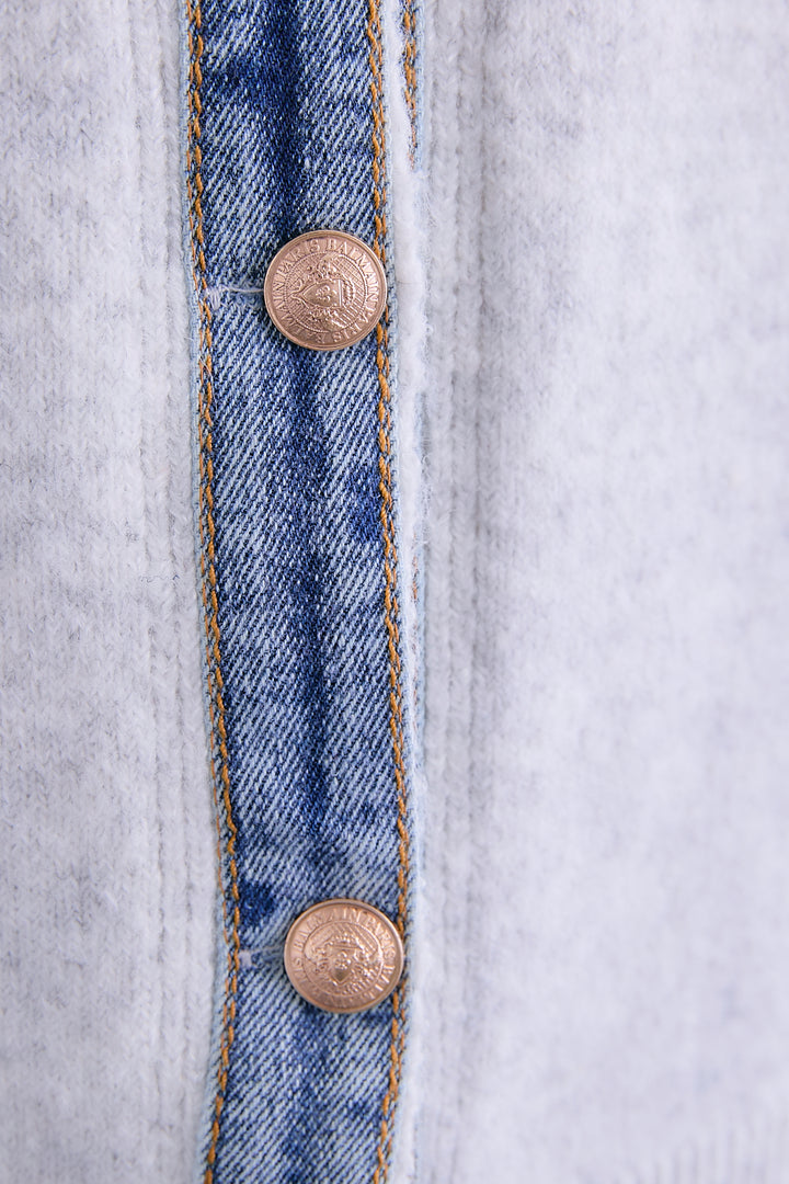 【予約】デニムコンビニットカーディガン