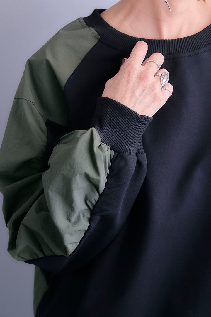 【SET】フロントZIPシャーリングスリーブトップス+プリーツタックデニムスカート(2set)
