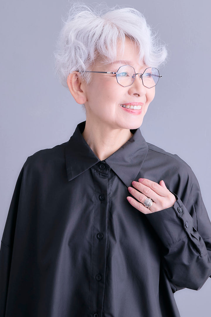 【SET】アシンメトリーロングシャツ+アシンメトリープリーツスカート(2set)