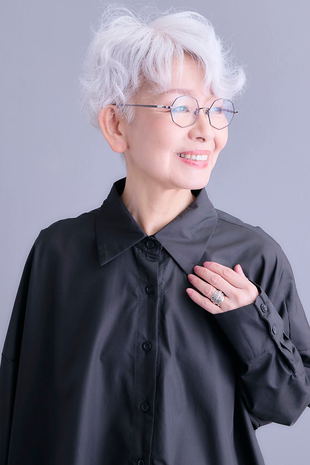 【予約】アシンメトリーロングシャツ