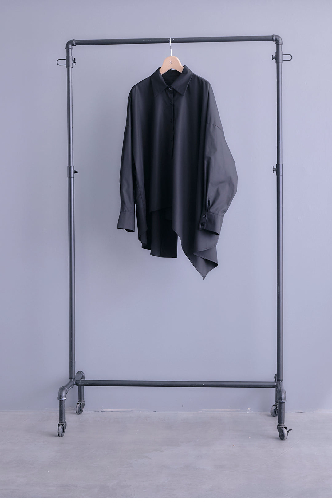 【SET】アシンメトリーロングシャツ+アシンメトリープリーツスカート(2set)
