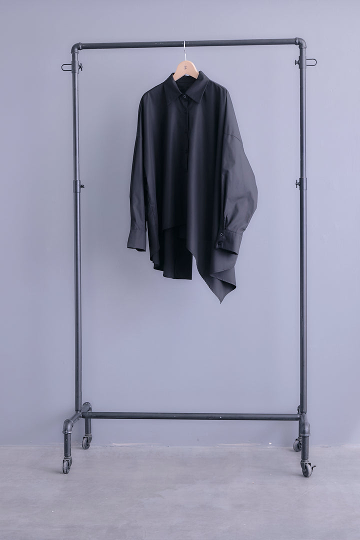 【SET】アシンメトリーロングシャツ+アシンメトリープリーツスカート(2set)