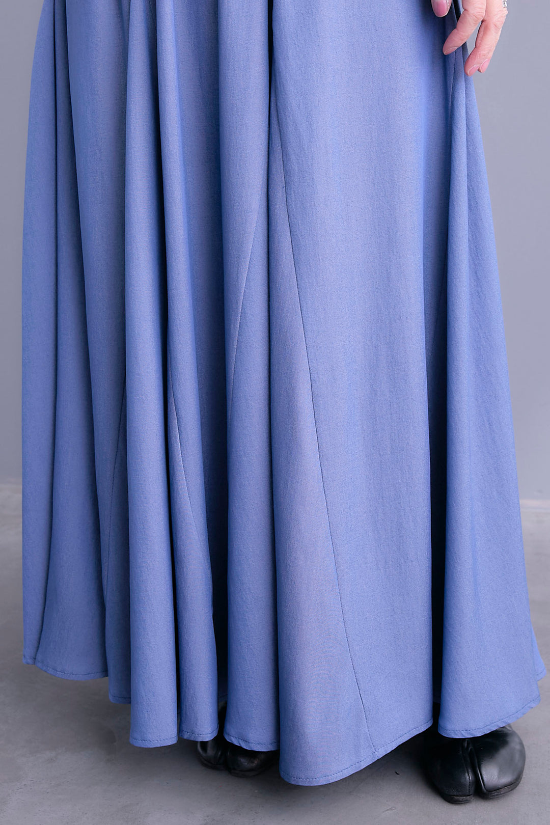 【SET】サテンコンビドルマンチュニック+テンセルデニムフレアスカート(2set)