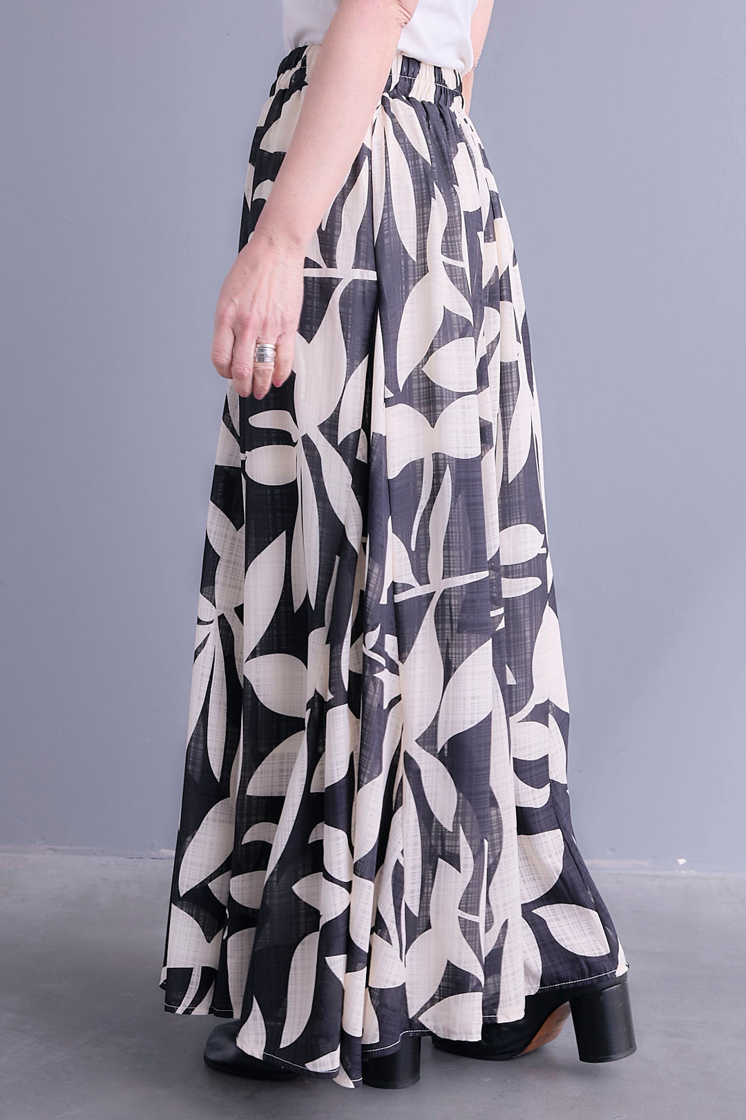 【SET】10ozライトデニムショートジャケット+アシメレースT+リーフアートフレアスカート(3set)