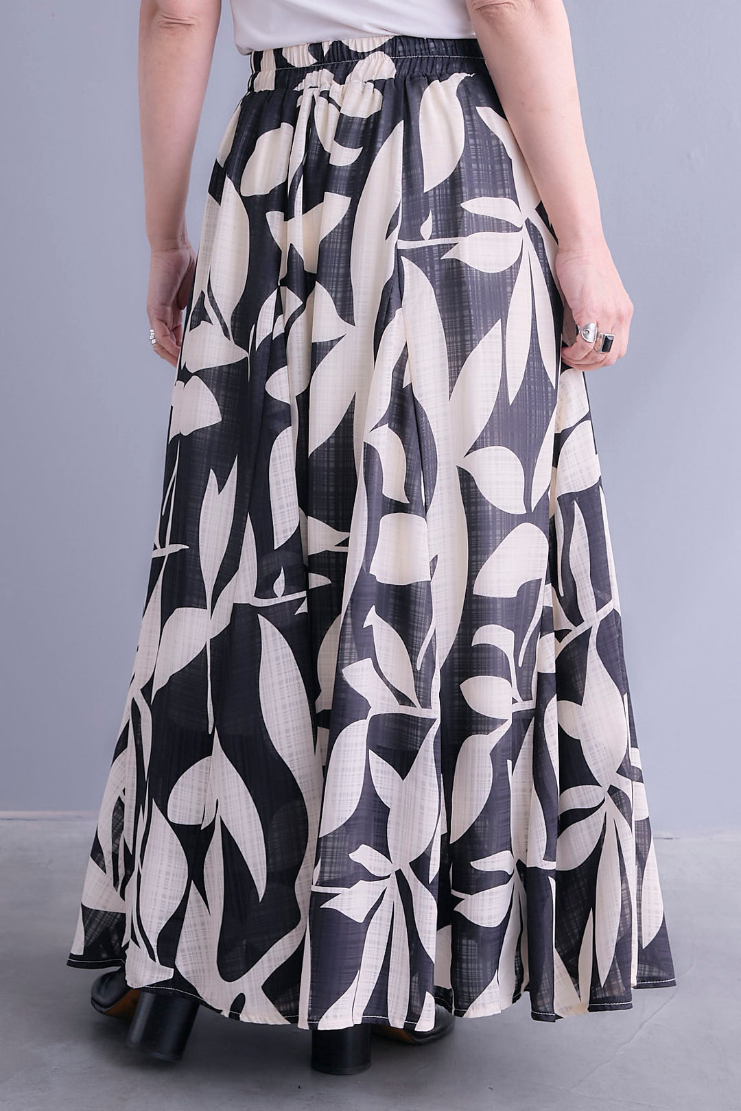 【SET】10ozライトデニムショートジャケット+アシメレースT+リーフアートフレアスカート(3set)