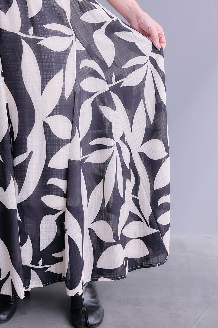 【SET】10ozライトデニムショートジャケット+アシメレースT+リーフアートフレアスカート(3set)