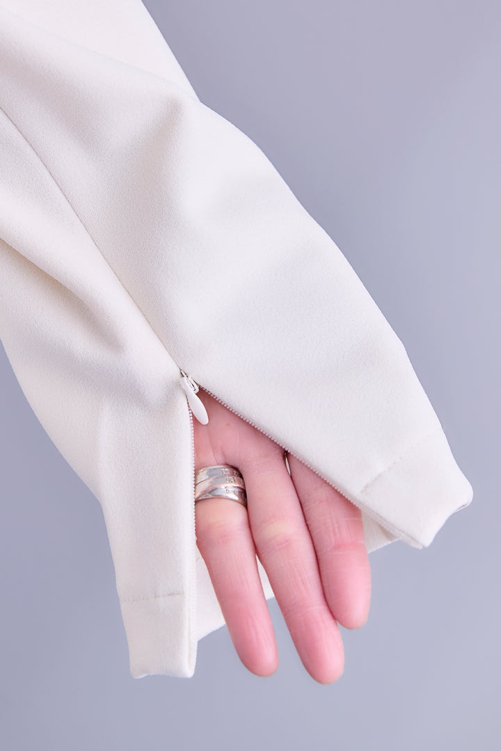 【SET】ZIPスリーブケープライク2WAYジャケット+プリーツタックデニムスカート(2set)