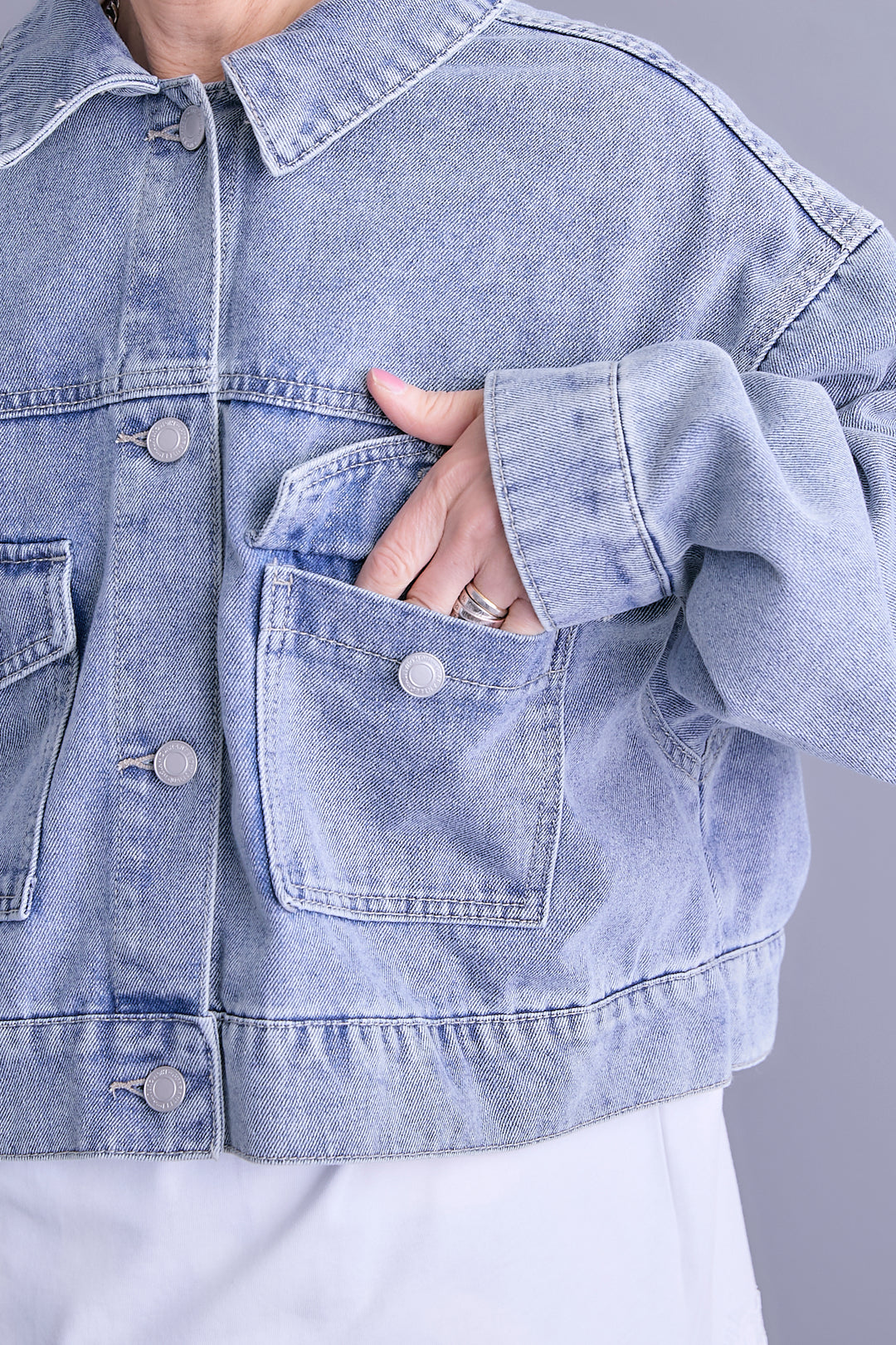 【SET】10ozライトデニムショートジャケット+アシメフラワープリーツドッキングワンピース(2set)