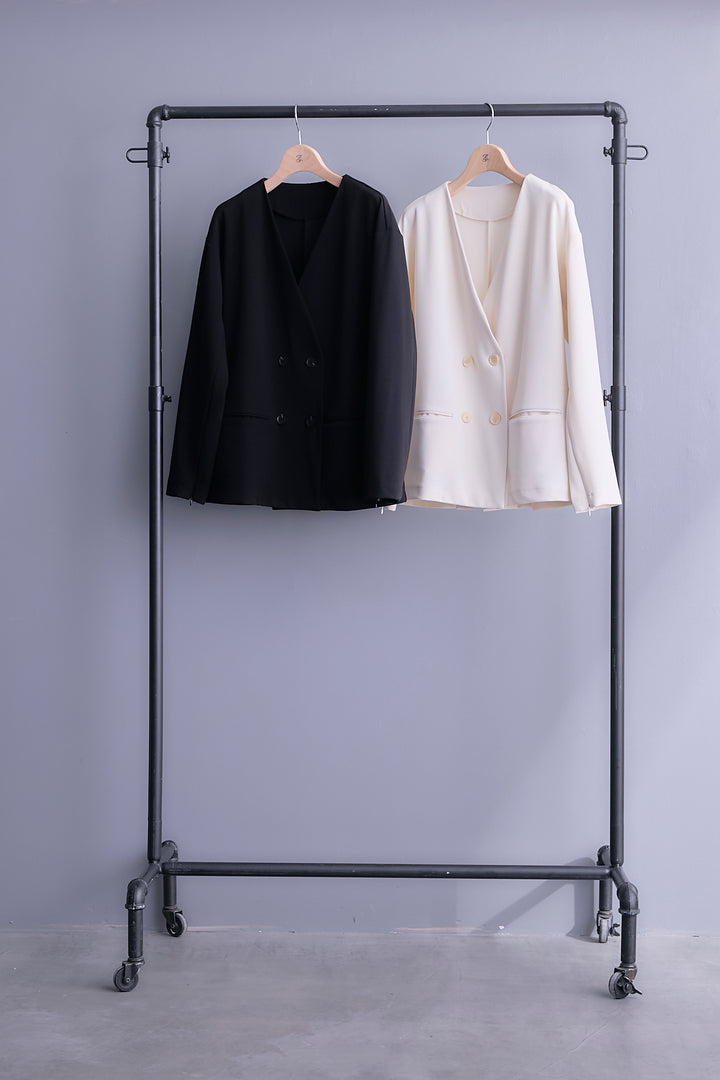 【SET】ZIPスリーブケープライク2WAYジャケット+プリーツタックデニムスカート(2set)