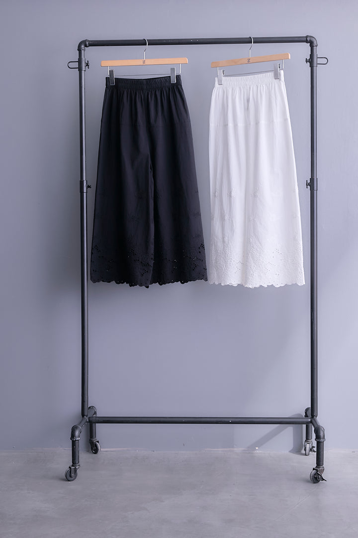 【SET】Vネックリラックスシルエットワンピース+ヘムレースワイドペチパンツ(2set)
