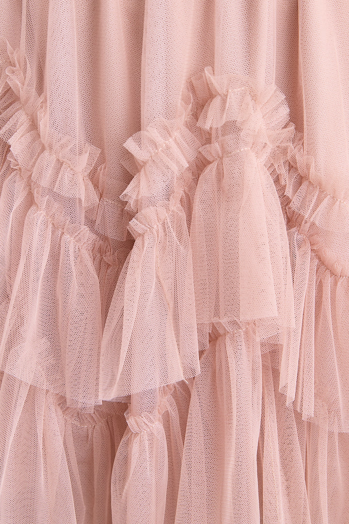 【即納】タッセルチュールティアードスカート