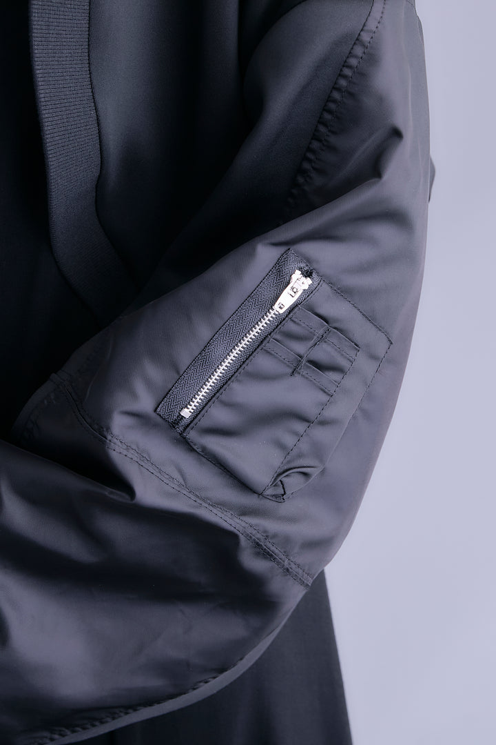 【SET】MA-1ボレロブルゾン+アシメドットデザインワンピース(2set)