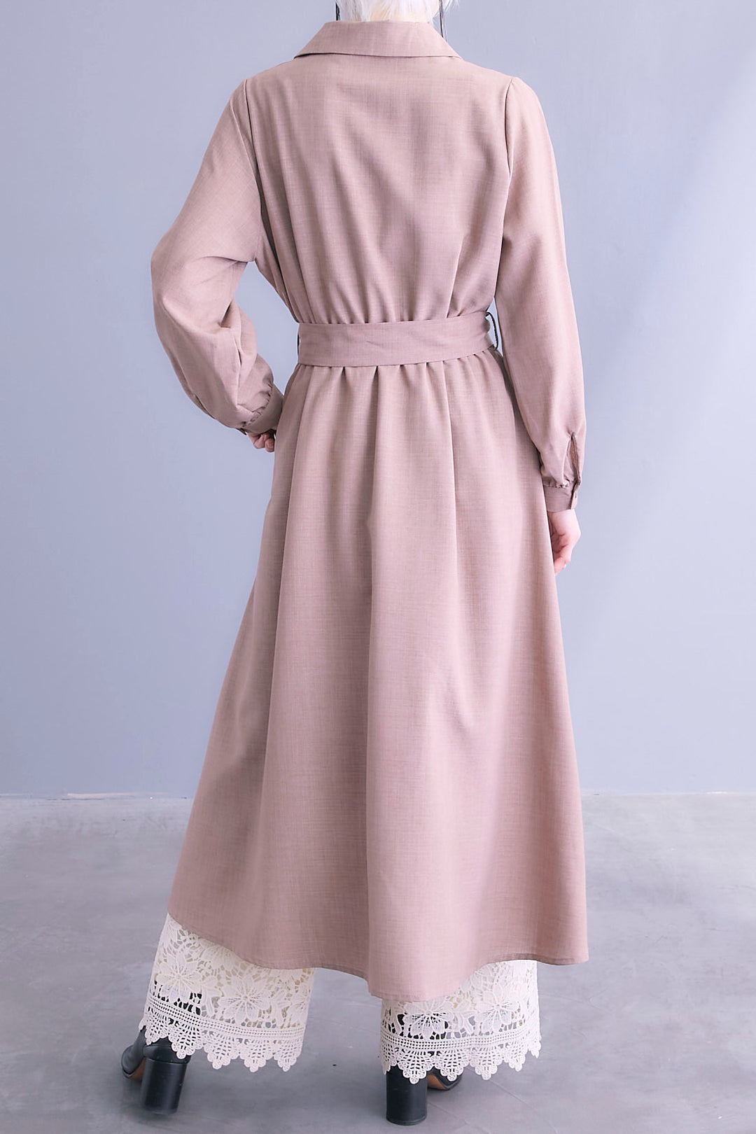 【予約】スキッパーカシュクールシャツワンピース