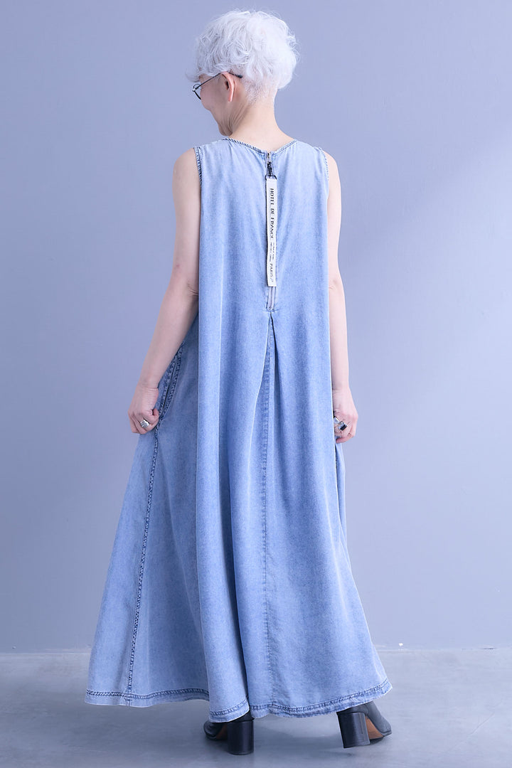 【予約】パウダーシルクヴィンテージデニムワンピース