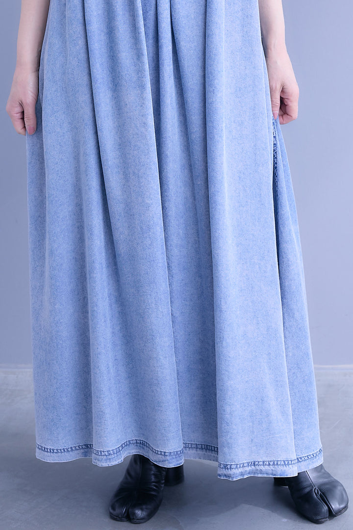 【SET】バルーンハーフスリーブMA-1ジャケット+パウダーシルクヴィンテージデニムワンピース(2set)