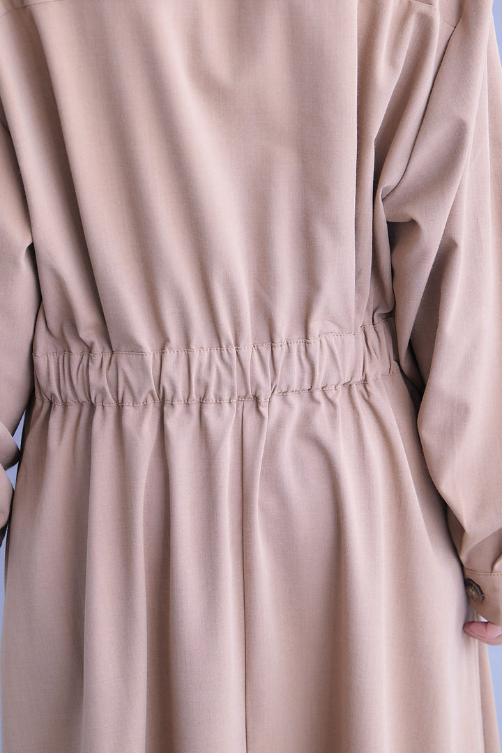 【予約】タックフレアスキッパーシャツワンピース