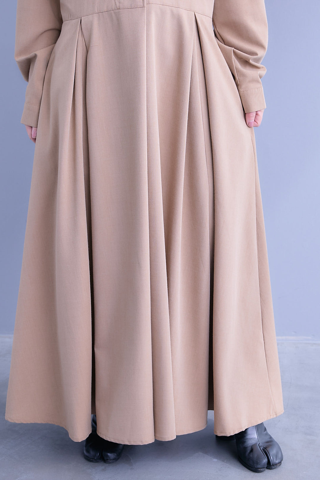 【予約】タックフレアスキッパーシャツワンピース