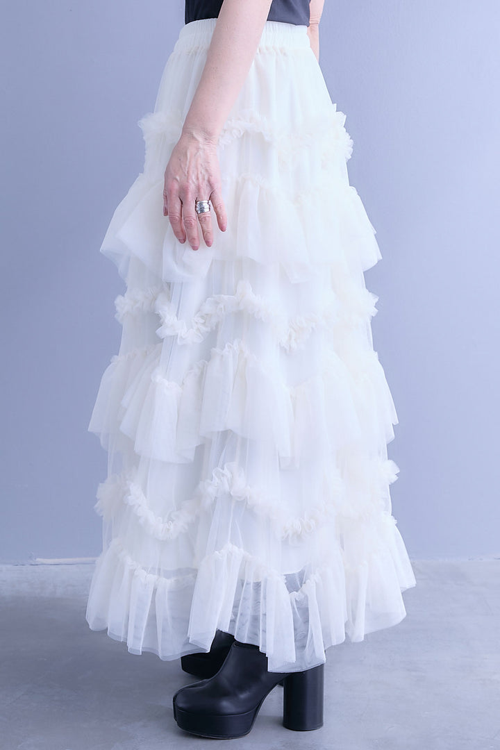 【予約】ペタルティアードチュールスカート