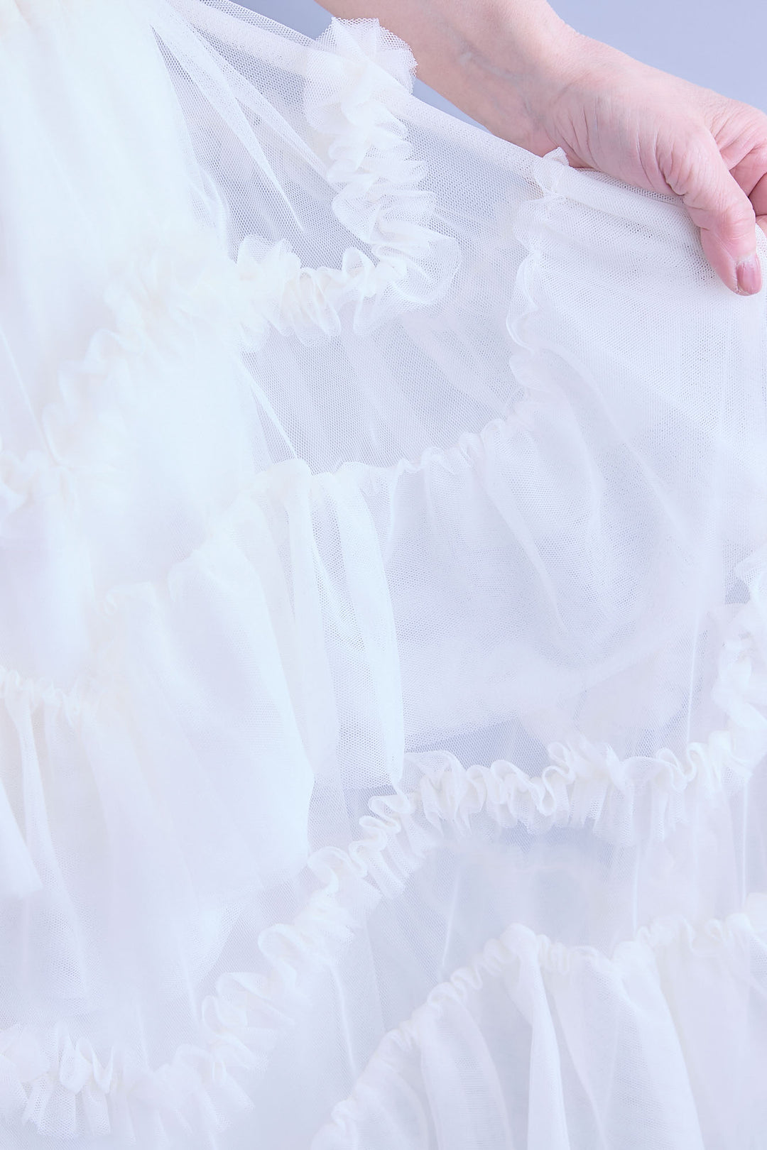 【SET】ロングテールアシメカットデザインシャツ+ペタルティアードチュールスカート(2set)