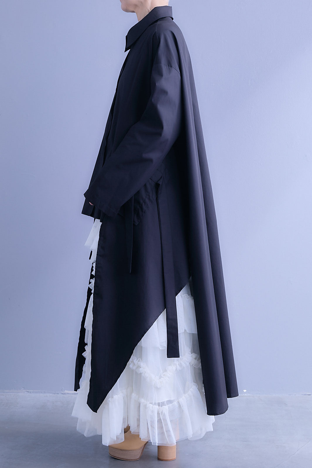 【予約】ロングテールアシメカットデザインシャツ