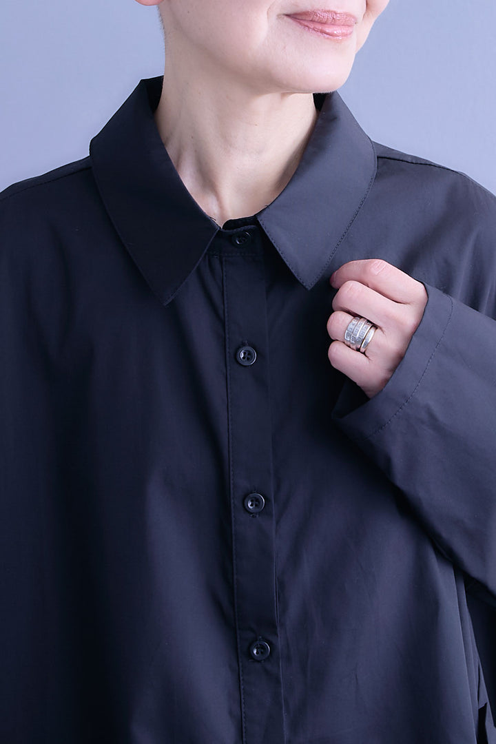 【SET】ロングテールアシメカットデザインシャツ+ペタルティアードチュールスカート(2set)