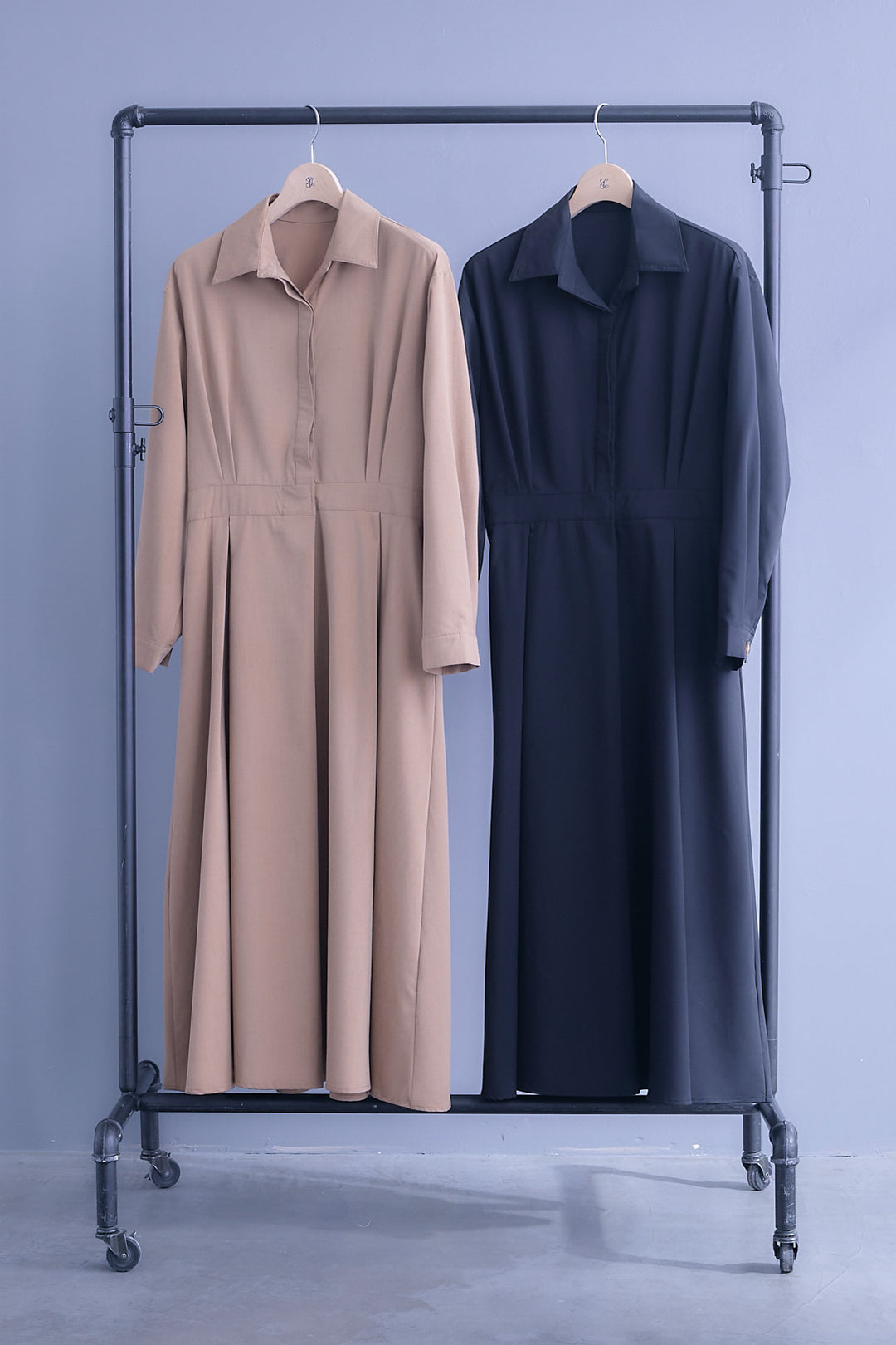 【予約】タックフレアスキッパーシャツワンピース