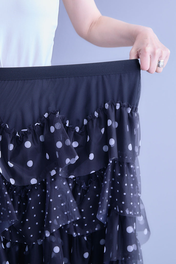 【予約】ドットレイヤードチュールスカート