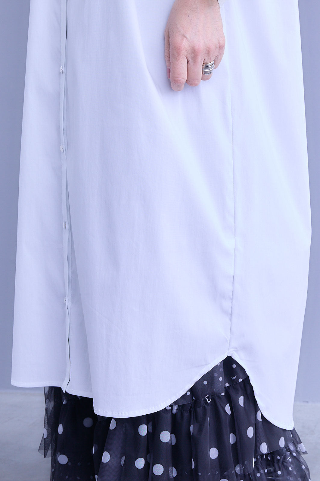 【予約】ドロストスリーブシャツワンピース