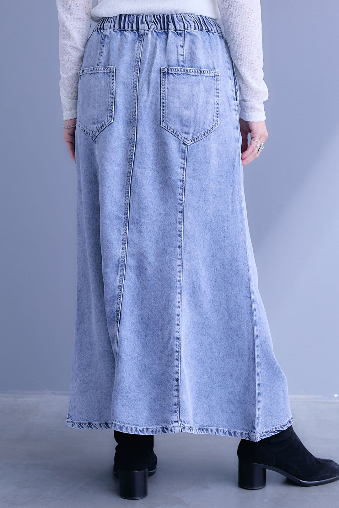 【予約】接触冷感テンセルデニムマーメイドフレアスカート