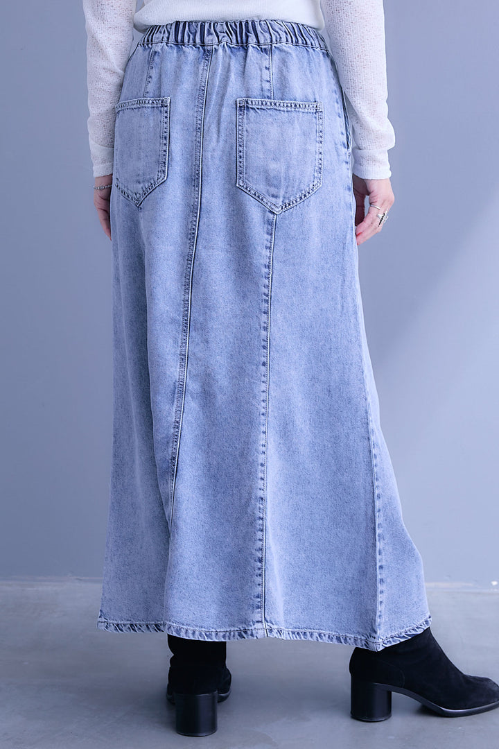 【予約】接触冷感テンセルデニムマーメイドフレアスカート
