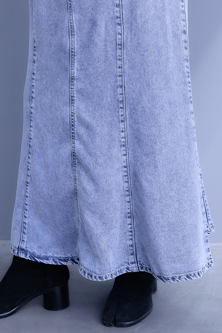 【予約】接触冷感テンセルデニムマーメイドフレアスカート