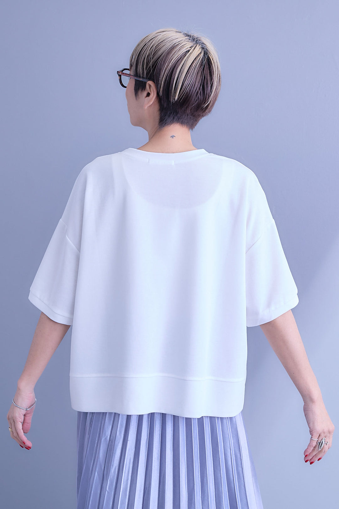 【予約】アシメZIPデザインハーフスリーブトップス